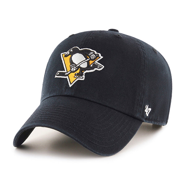 Pictured is this NHL Pittsburgh Penguins ’47 CLEAN UP cap in black. 1