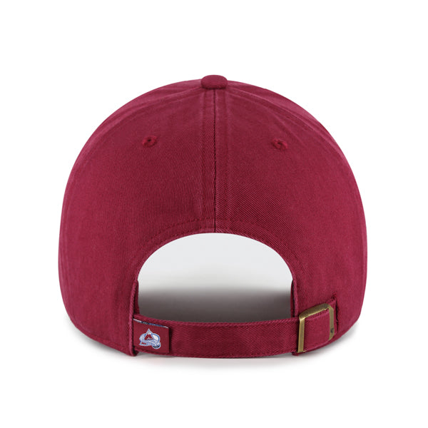 Pictured is this NHL Colorado Avalanche ’47 CLEAN UP cap in dark red. 3