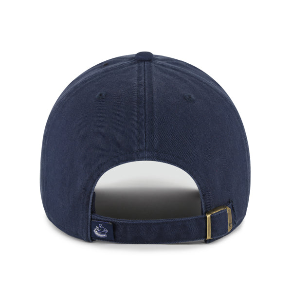 Pictured is this NHL Vancouver Canucks ’47 CLEAN UP cap in navy. 2