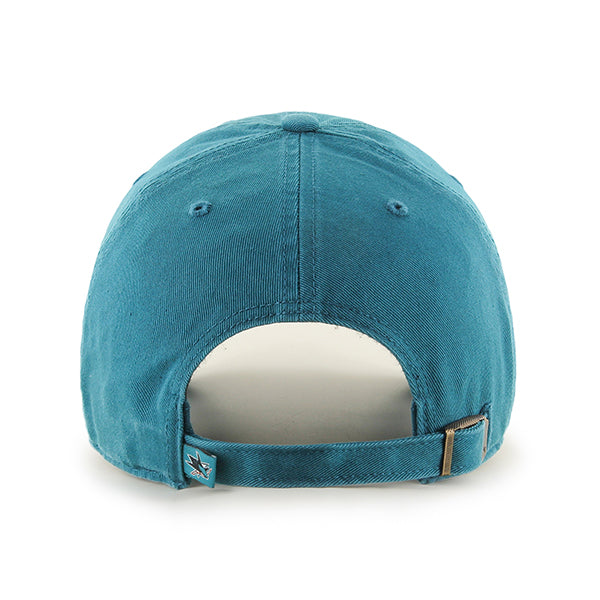 Pictured is this NHL San Jose Sharks ’47 CLEAN UP cap in turquoise. 2