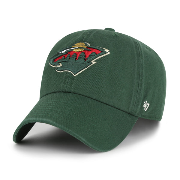 Pictured is this NHL Minnesota Wild ’47 CLEAN UP cap in green. 1