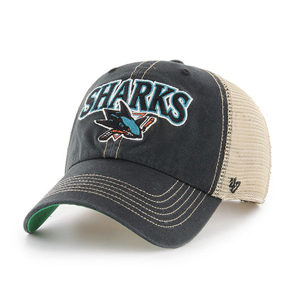 Pictured is this NHL San Jose Sharks Tuscaloosa '47 CLEAN UP cap in black. 1