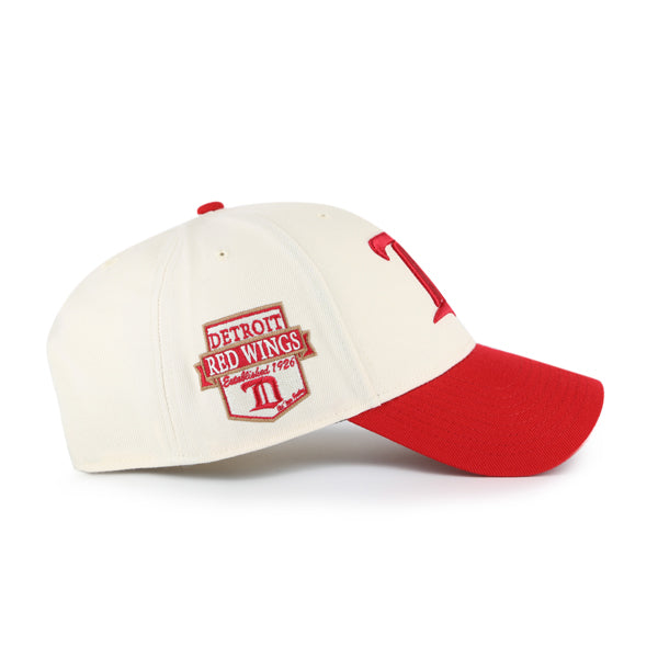 Pictured is this NHL Detroit Red Wings Sure Shot '47 MVP cap in natural. 4