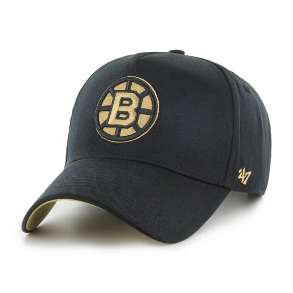 Pictured is this NHL Boston Bruins Sure Shot '47 MVP cap in black. 4