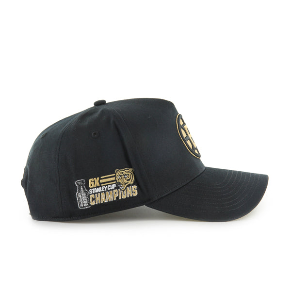 Pictured is this NHL Boston Bruins Sure Shot '47 MVP cap in black. 3