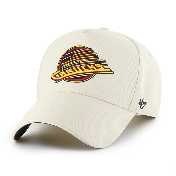 Pictured is this NHL Vancouver Canucks Ballpark '47 OFFSIDE DT cap in sandstorm. 1