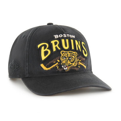 Pictured is this NHL Boston Bruins Charlton '47 HITCH cap in black. 1