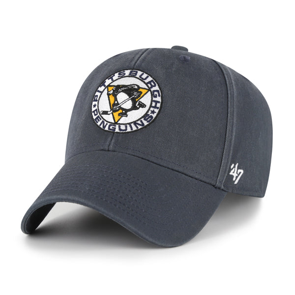 Pictured is this NHL Pittsburgh Penguins Legend ’47 MVP cap in grey. 1