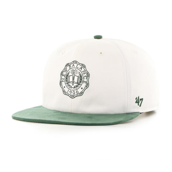 Pictured is this New Balance Arch Suede ’47 capTAIN RL cap in dark green. 1