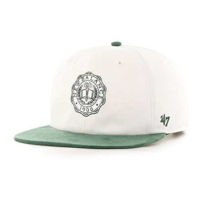 Pictured is this New Balance Arch Suede ’47 capTAIN RL cap in dark green. 1