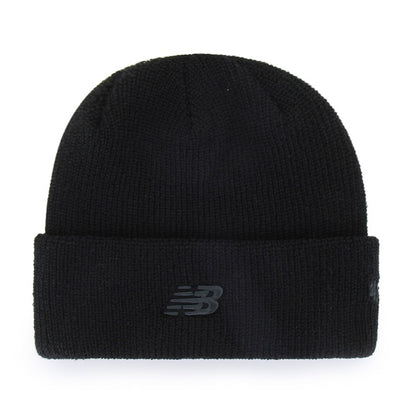 Pictured is this New Balance Core ’47 CUFF KNIT beanie cap in black. 1