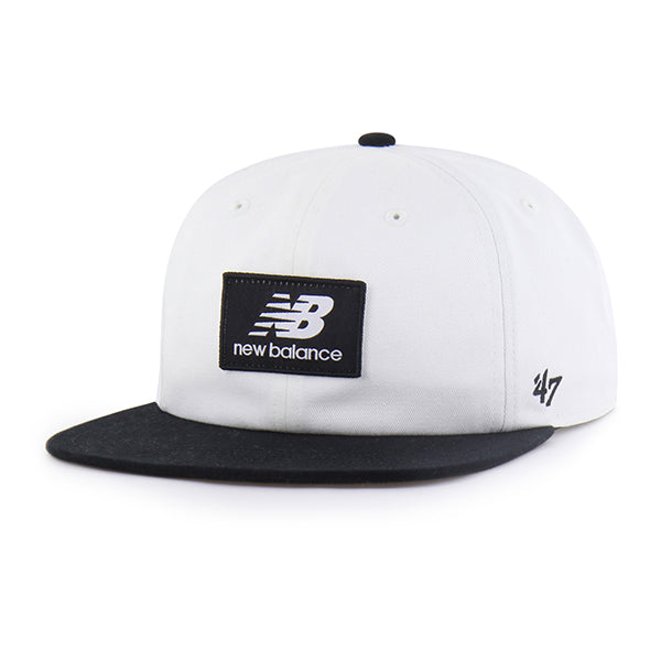 Pictured is this New Balance Arch Suede ’47 CAPTAIN RL cap in white & black. 1