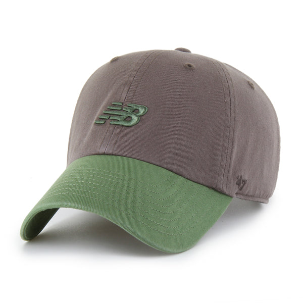 Pictured is this New Balance Core '47 CLEAN UP cap in brown and green. 1