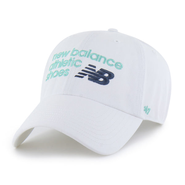 Pictured is this New Balance Branded ’47 CLEAN UP cap in white. 1
