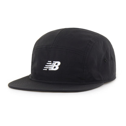 Pictured is this New Balance BRRR '47 FIVE PANEL cap in black. 1