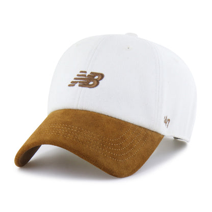 Pictured is this New Balance Wool Suede ’47 CLEAN UP cap in pink. 1