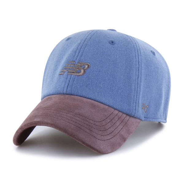 Pictured is this New Balance Wool Suede ’47 CLEAN UP cap in medium blue. 1