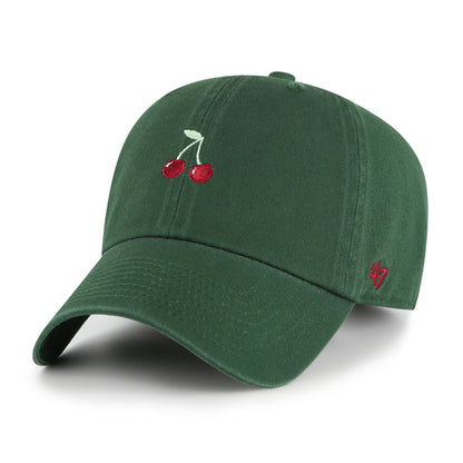 Pictured is this Cherries Icon Base Runner '47 CLEAN UP cap in green. 1