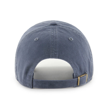 Pictured is this Dog Dad Phrase Base Runner '47 CLEAN UP cap in navy. 2