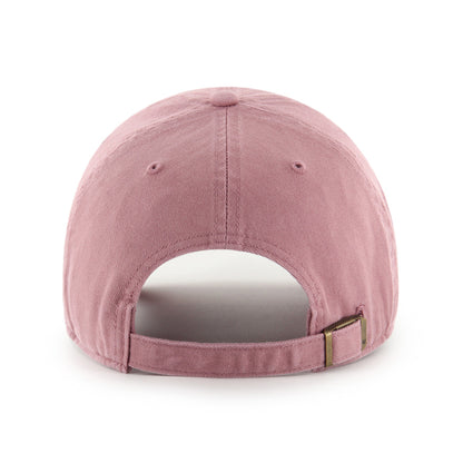Pictured is this Dog Mum Phrase Base Runner '47 CLEAN UP cap in pink. 2