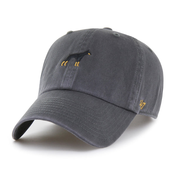 Pictured is this Dog Icon Dobermann Base Runner '47 CLEAN UP cap in dark grey. 1